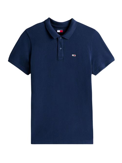 Polo uomo blu in cotone Tommy Jeans | DM0DM20676C1G